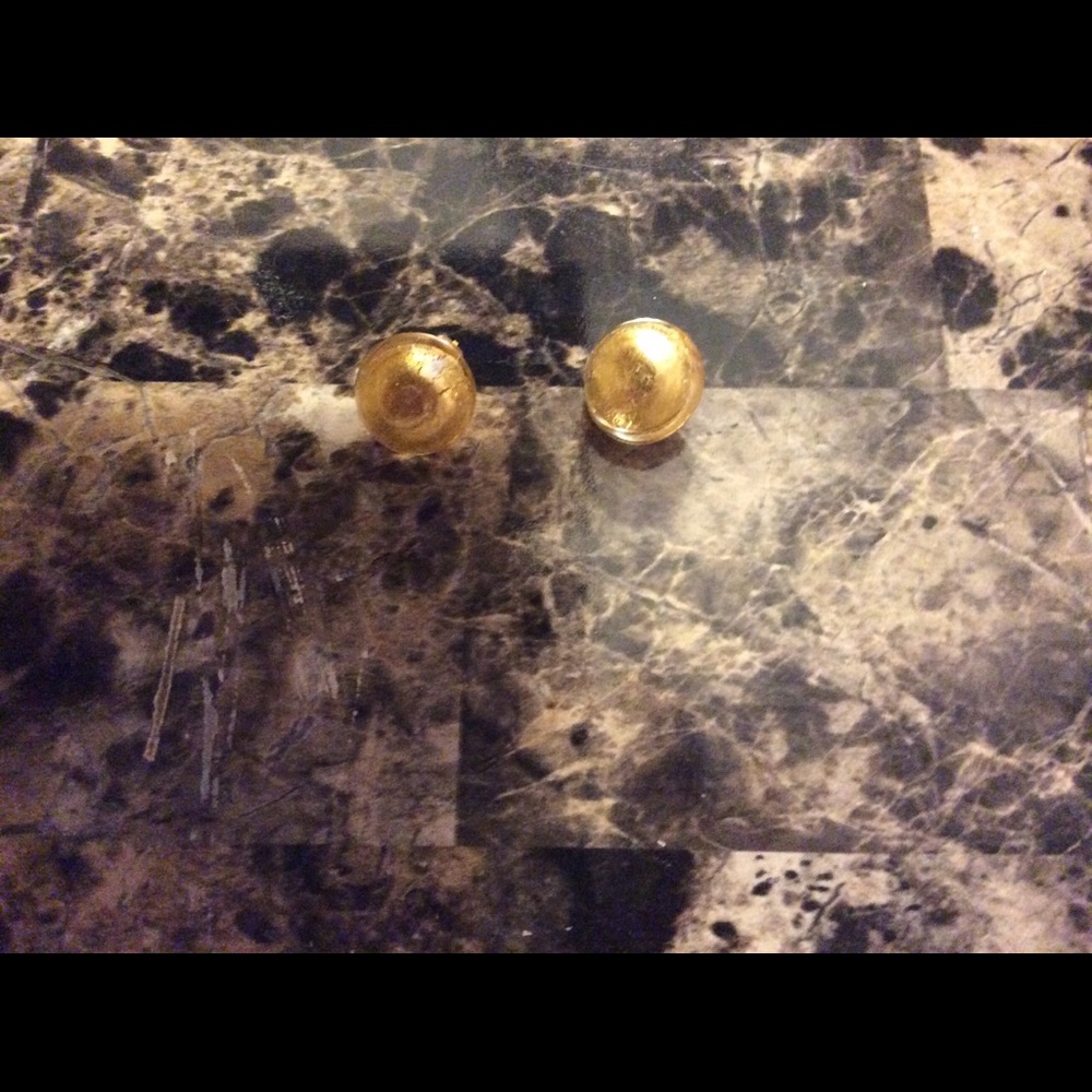 Mutant glass gold earrings